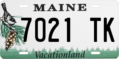 ME license plate 7021TK