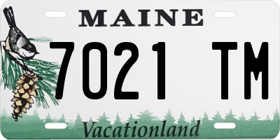 ME license plate 7021TM