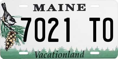 ME license plate 7021TO