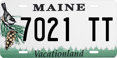 ME license plate 7021TT