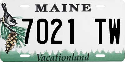 ME license plate 7021TW