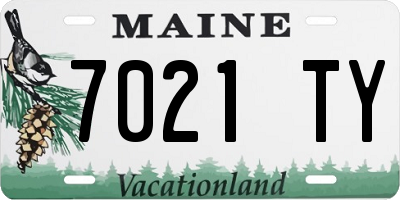 ME license plate 7021TY