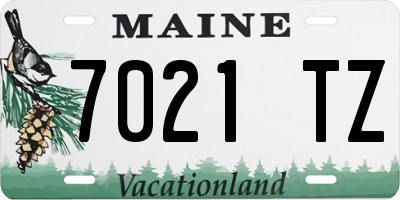 ME license plate 7021TZ
