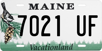 ME license plate 7021UF