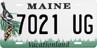 ME license plate 7021UG