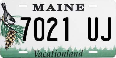 ME license plate 7021UJ