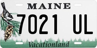 ME license plate 7021UL