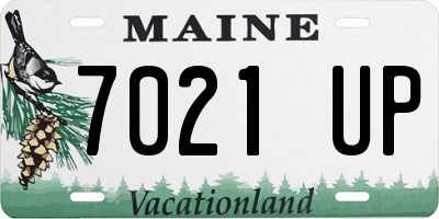 ME license plate 7021UP