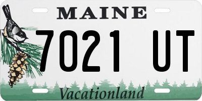 ME license plate 7021UT