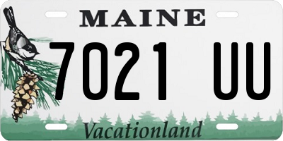 ME license plate 7021UU
