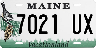 ME license plate 7021UX