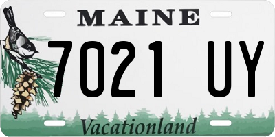 ME license plate 7021UY