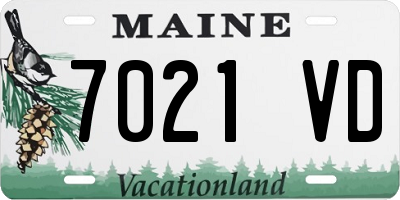 ME license plate 7021VD