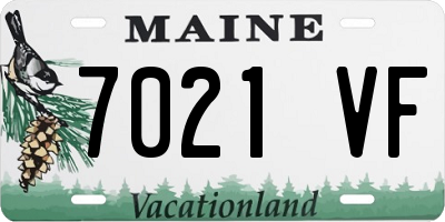 ME license plate 7021VF