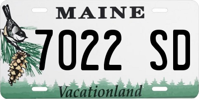 ME license plate 7022SD