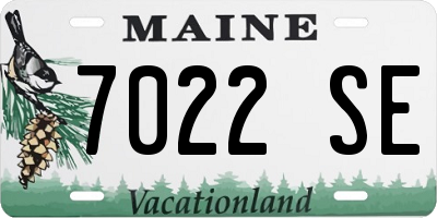 ME license plate 7022SE