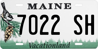 ME license plate 7022SH