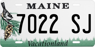 ME license plate 7022SJ