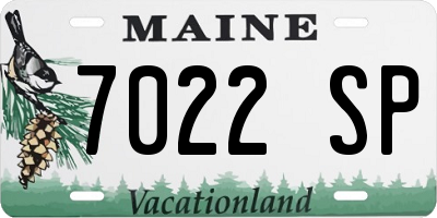 ME license plate 7022SP