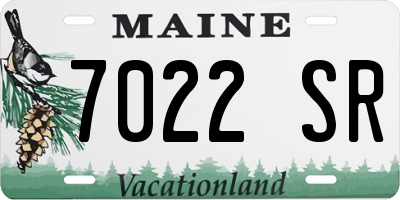 ME license plate 7022SR