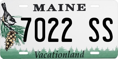 ME license plate 7022SS