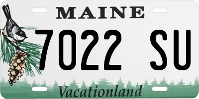 ME license plate 7022SU