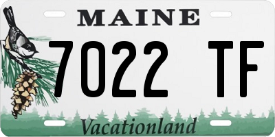 ME license plate 7022TF