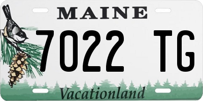 ME license plate 7022TG