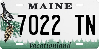 ME license plate 7022TN
