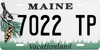 ME license plate 7022TP