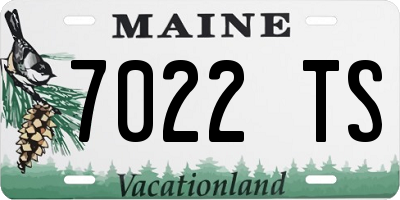 ME license plate 7022TS