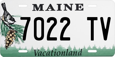 ME license plate 7022TV