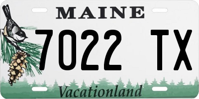 ME license plate 7022TX