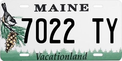 ME license plate 7022TY