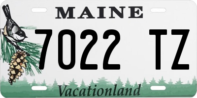 ME license plate 7022TZ