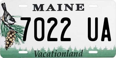 ME license plate 7022UA