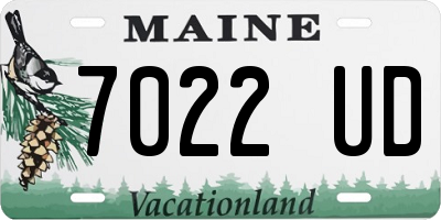 ME license plate 7022UD