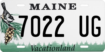 ME license plate 7022UG
