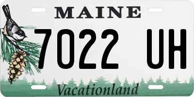 ME license plate 7022UH