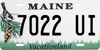 ME license plate 7022UI