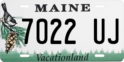 ME license plate 7022UJ