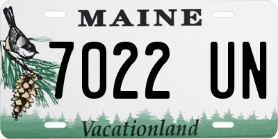 ME license plate 7022UN