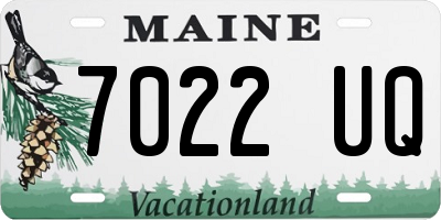 ME license plate 7022UQ