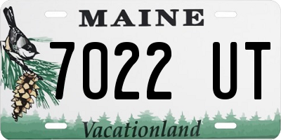 ME license plate 7022UT