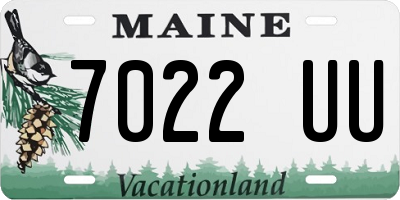 ME license plate 7022UU