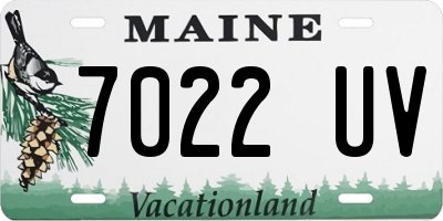 ME license plate 7022UV