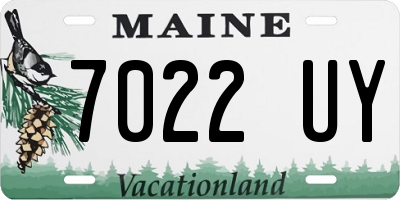 ME license plate 7022UY