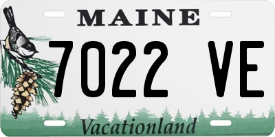 ME license plate 7022VE