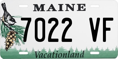 ME license plate 7022VF