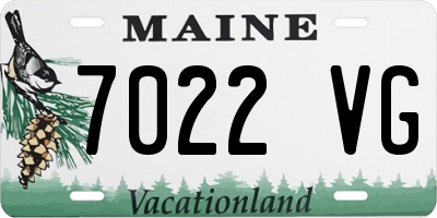 ME license plate 7022VG